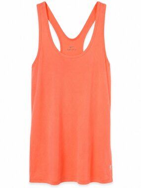 Nike Dri-FIT Racerback Tank Top Vibrant Orange Size Small